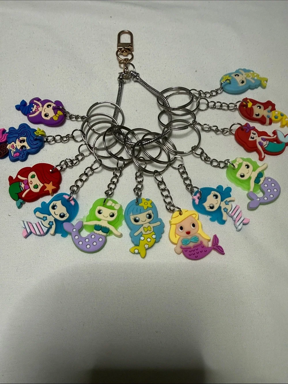 Sets of 12 Cute Mermaid Keychains - Assorted Colors Kids Toys